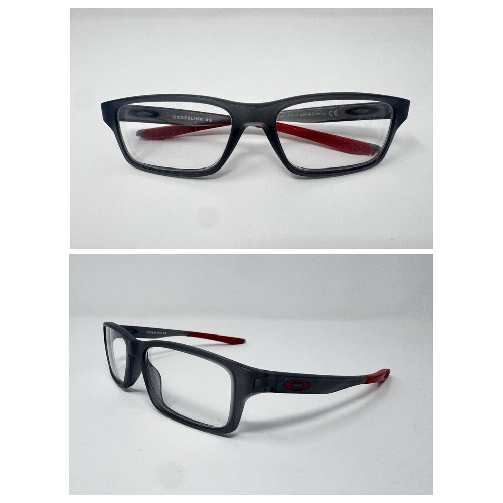 Oakley Crosslink XS OY8002-0349 Eyeglasses Satin Grey Smoke Frames 49-14-122